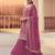 Pink heavy sequins & embroidery dress material with scalloped border dupatta