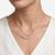 925 Sterling Silver Rose Gold  Infinity Crescent Moon Pendant Necklace Set  for Women