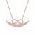 925 Sterling Silver Rose Gold  Infinity Crescent Moon Pendant Necklace Set  for Women