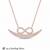 925 Sterling Silver Rose Gold  Infinity Crescent Moon Pendant Necklace Set  for Women