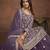 majestic lavender embroidered georgette sharara salwar suit