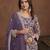 majestic lavender embroidered georgette sharara salwar suit