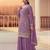 Lavender heavy sequins & embroidery dress material with scalloped border dupatta
