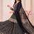Black leheriya print embroidered georgette kurta set with dupatta