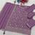 Lavender heavy sequins & embroidery dress material with scalloped border dupatta