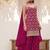 Pink embroidered strappy kurti sharara set