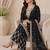 Designer black color zari work pakistani suit piece with heavy border dupatta for women
