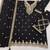 Designer black color zari work pakistani suit piece with heavy border dupatta for women