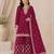 Designer red color zari work pakistani suit piece with heavy border dupatta for women