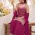 Pink embroidered strappy kurti sharara set