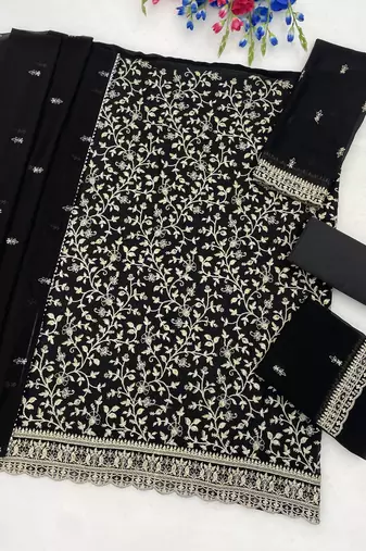 Festive wear unstitched suit with dupatta