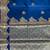 Blue semi silk banarasi  saree with floral zari work