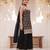 Black embroidered strappy kurti sharara set