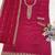 Pink embroidered unstitched salwar suit material with heavy border dupatta
