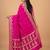 Rani pink semi silk banarasi  saree with floral zari & booti work