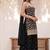 Black embroidered strappy kurti sharara set