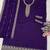 Jambli purple embroidered unstitched salwar suit material with heavy border dupatta