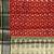 Red cotton silk banarasi  saree with floral zari jaal work