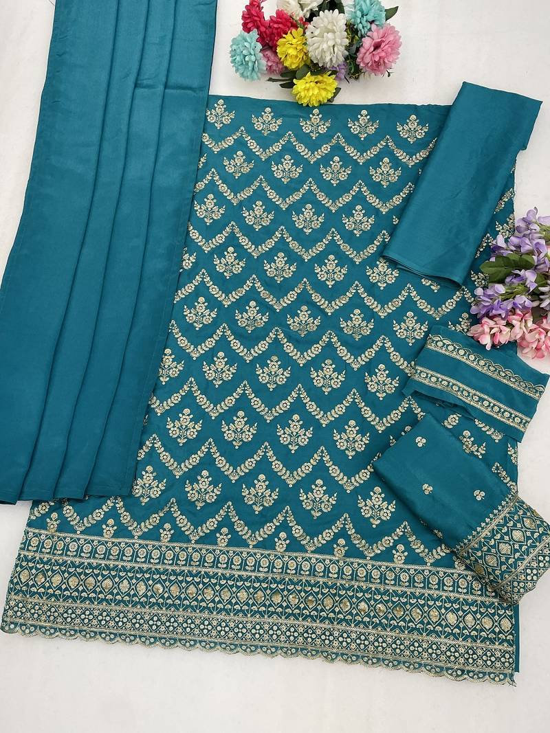 Teal embroidered strappy kurti sharara set