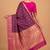Purple cotton silk banarasi  saree with floral zari jaal work