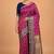 Rani pink cotton silk banarasi  saree with floral zari jaal work