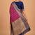 Rani pink cotton silk banarasi  saree with floral zari jaal work