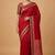 Red cotton silk banarasi  saree with  zari booti & tanchoi work