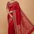 Red cotton silk banarasi  saree with  zari booti & tanchoi work