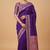 Purple cotton silk banarasi  saree with zari booti & tanchoi work