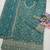 Teal georgette bandhani mirror work dress material set