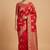 Red cotton silk banarasi  saree with pan boota zari  work