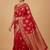 Red cotton silk banarasi  saree with pan boota zari  work