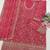 Pink georgette bandhani mirror work dress material set