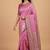 Pink cotton silk banarasi  saree with zari booti & rangkart  work