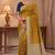 golden banarasi silk blend blend saree with tringular boota work 
