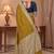 golden banarasi silk blend blend saree with tringular boota work 