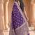 purple banarasi silk blend saree with floral zari rangkart work