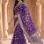 purple banarasi silk blend saree with floral zari rangkart work