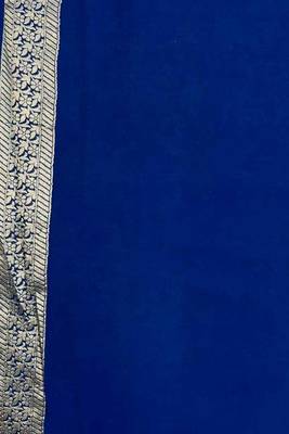 royal blue banarasi silk blend saree with floral zari rangkart work 5