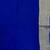  blue banarasi silk blend saree with floral zari & red minakari work