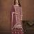 mauve embroidered georgette semi-stitched sharara salwar suit
