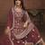 mauve embroidered georgette semi-stitched sharara salwar suit