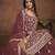 mauve embroidered georgette semi-stitched sharara salwar suit