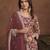mauve embroidered georgette semi-stitched sharara salwar suit