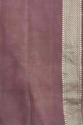 rosegold banarasi silk blend saree with floral zari jaal  work 5