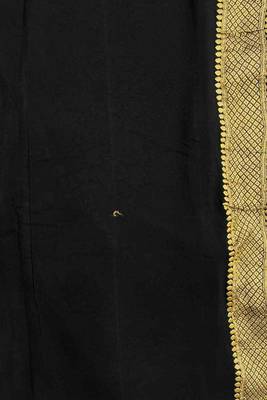 black banarasi silk blend saree with floral  zari jaal work 5