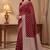 red banarasi silk blend saree with zari booti work
