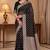 black banarasi silk blend saree with zari booti work