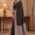 black banarasi silk blend saree with zari booti work