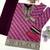 Pink  leheriya print embroidered georgette kurta set with dupatta